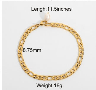18K vergoldete Edelstahl Fußkette – Elegantes Damen Anklet im luxuriösen Design