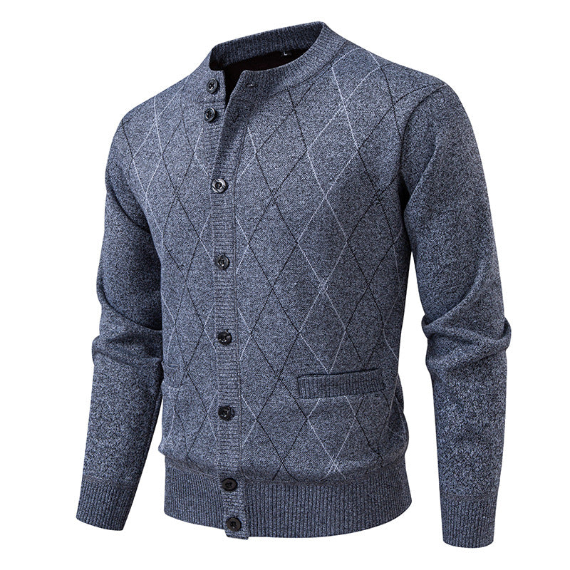 Men's Lined Knitted Sweater – Warm Fleece Sweater Modern