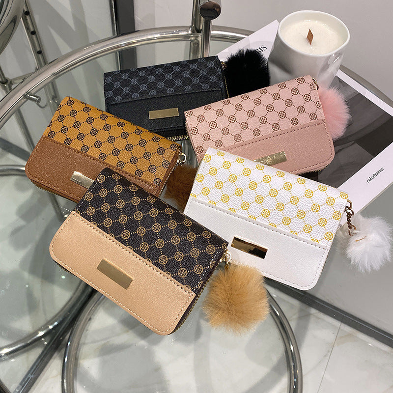 Women's Korean Wallet | Short Wallet with Color Contrast