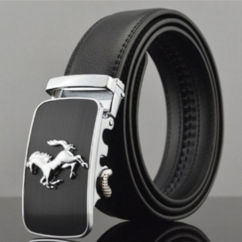 Men's Automatic Belt Leather Elegant Adjustable Business Style