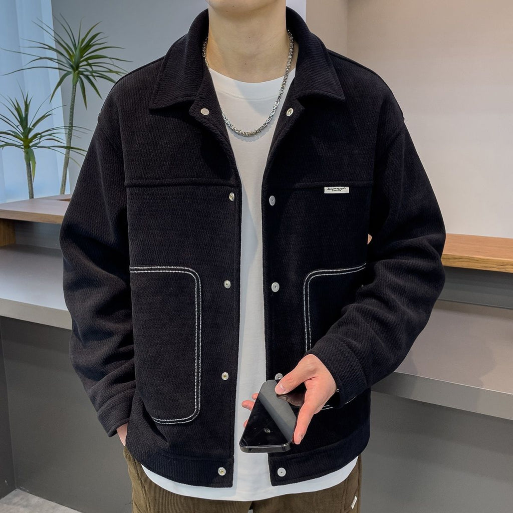 Men's Lapel Jacket Stylish – Versatile Casual Transitional Jacket