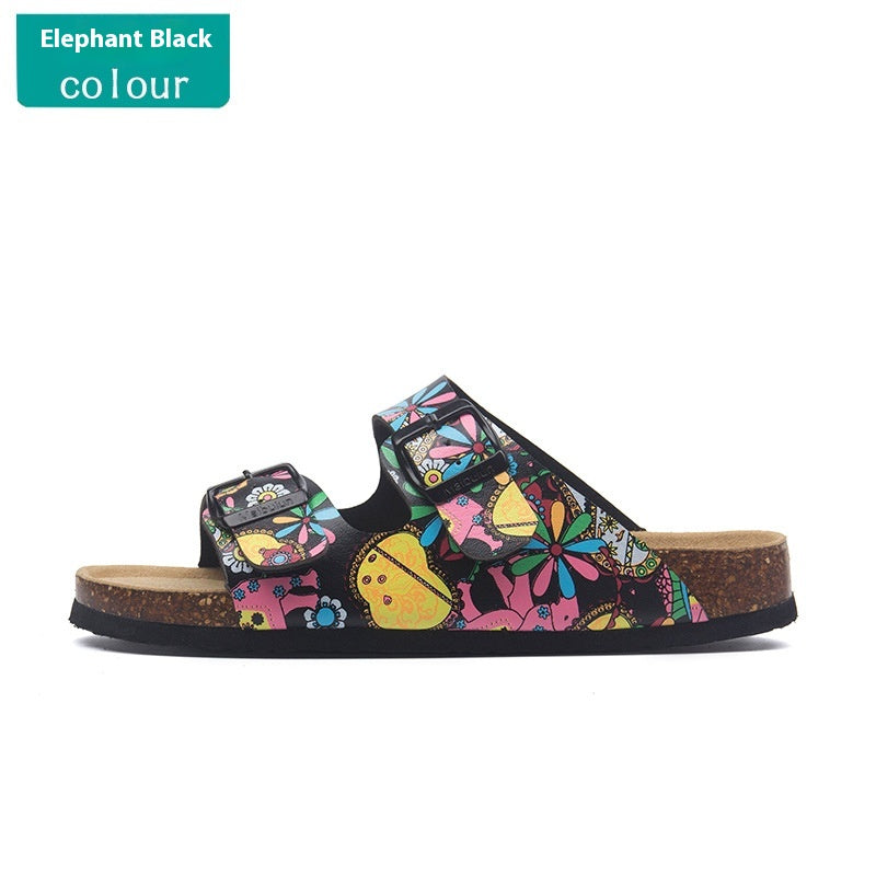 Men's Cork Sandals | Buckle Slippers Comfortable Non-slip