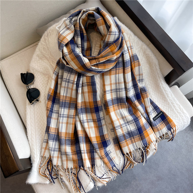 Unisex Schal Kaschmir leicht warm Herbst Winter dünn elegant