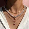 Multi-layered Pearl Necklace for Couples – Romantic Women's Jewelry with Style