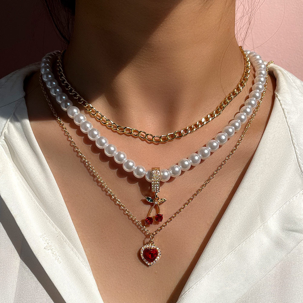 Multi-layered Pearl Necklace for Couples – Romantic Women's Jewelry with Style