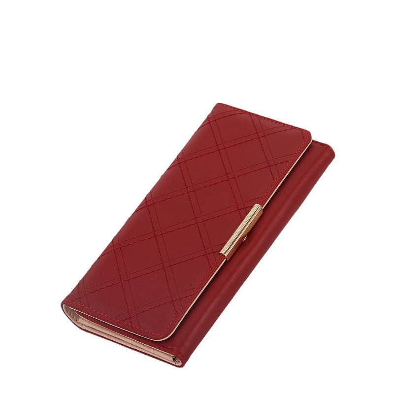 Women's Clutch Wallet Large Diamond Embroidery Elegant Fashion