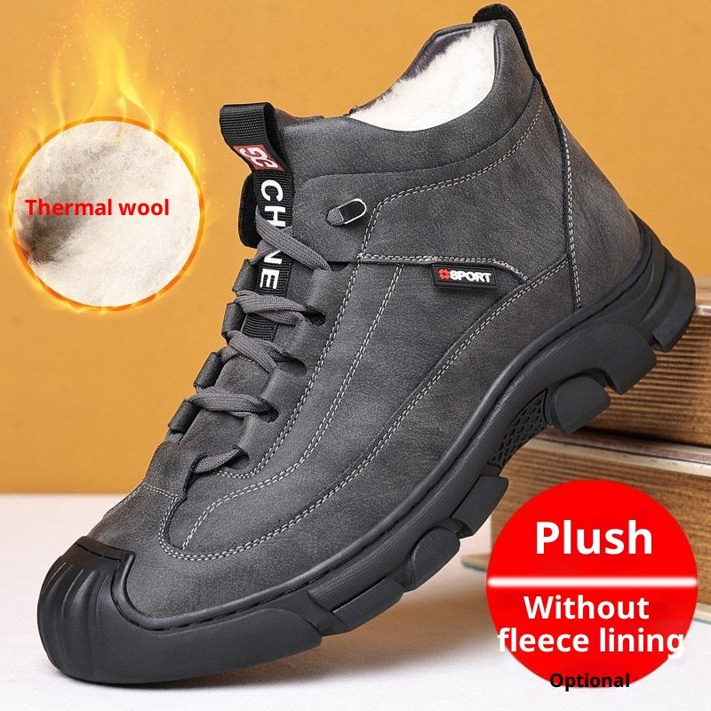 Men's Winter Snow Boots Warm Lined – Non-Slip Thermal Boots Large Sizes