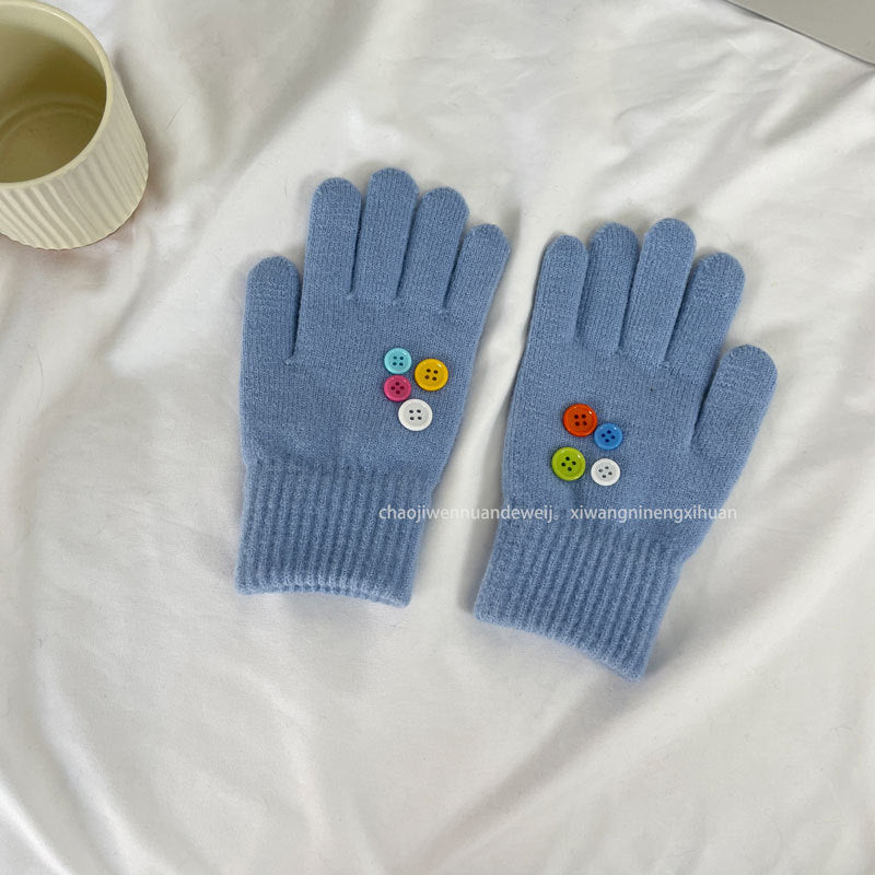 Damen Fingerlose Handschuhe mit Emoji Design – Korean Style