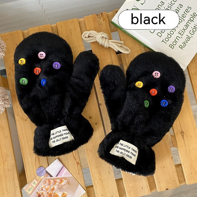 Damen Plüsch Winterhandschuhe – Kuschelig Warm & Stilvoll