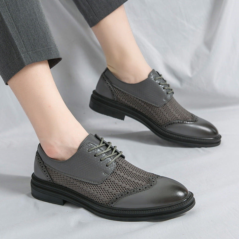 Men's Brogue Shoes Oversize | Elegant Breathable Stylish