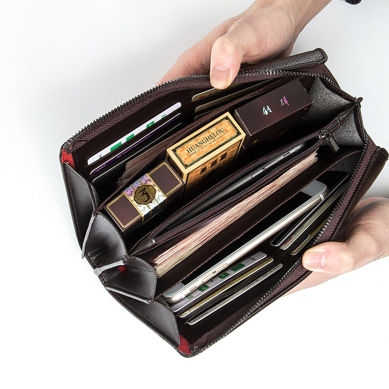 Men's Leather Clutch | Business Bag | Stylish Wristlet Bag