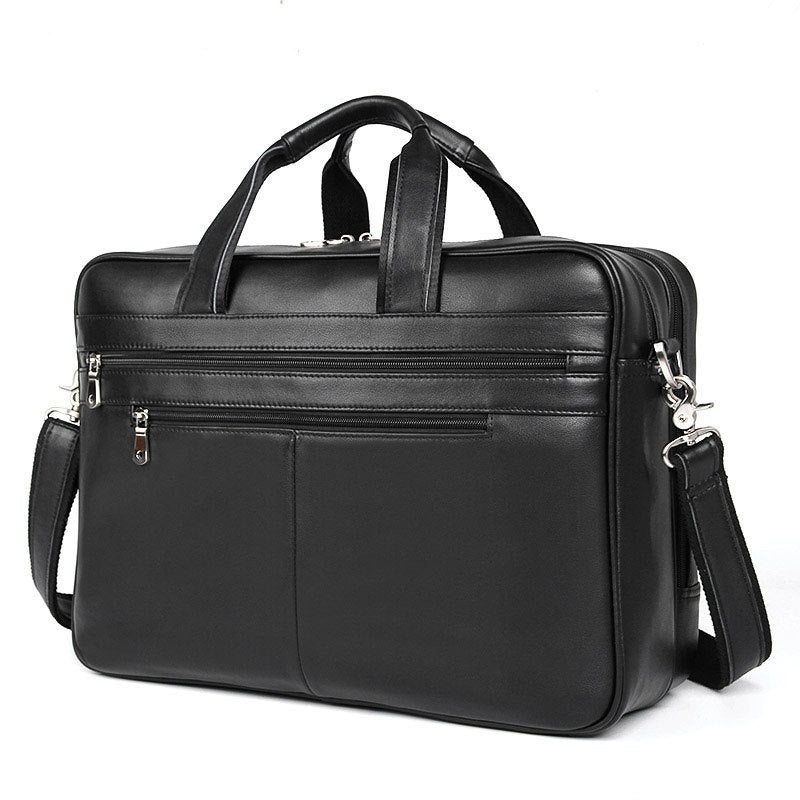 Men's Premium Nappa Leather Briefcase – Genuine Leather Business Laptop Bag
