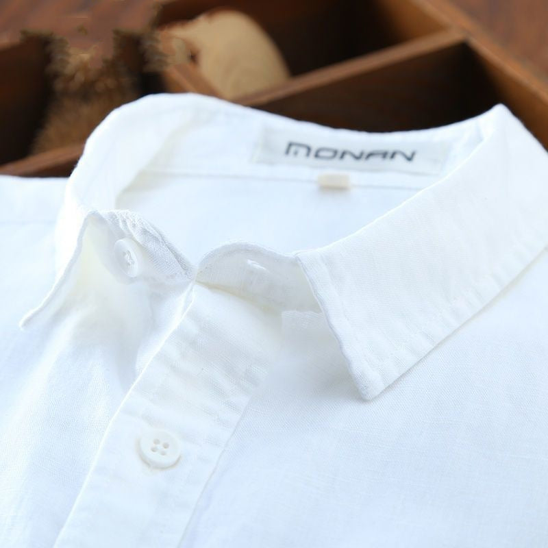 Men's Linen Shirt Long Sleeve | Summer Lightweight Cotton Casual