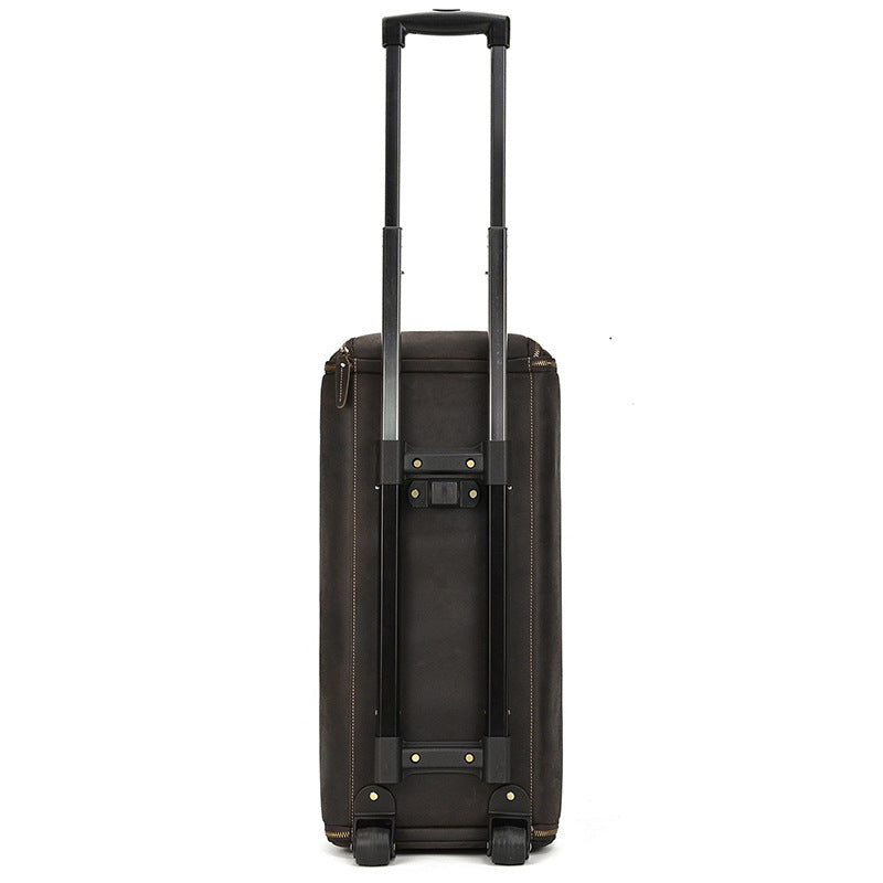 22 Inch Leather Trolley Crazy Horse – Large Premium Travel Bag