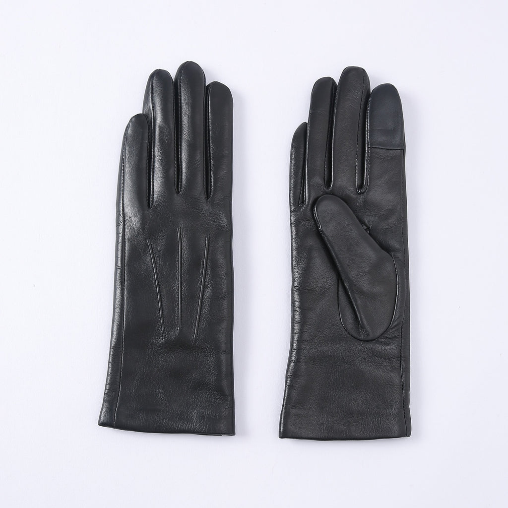 Damen Lange Ziegenleder Handschuhe – Wollgefüttert Driving Style