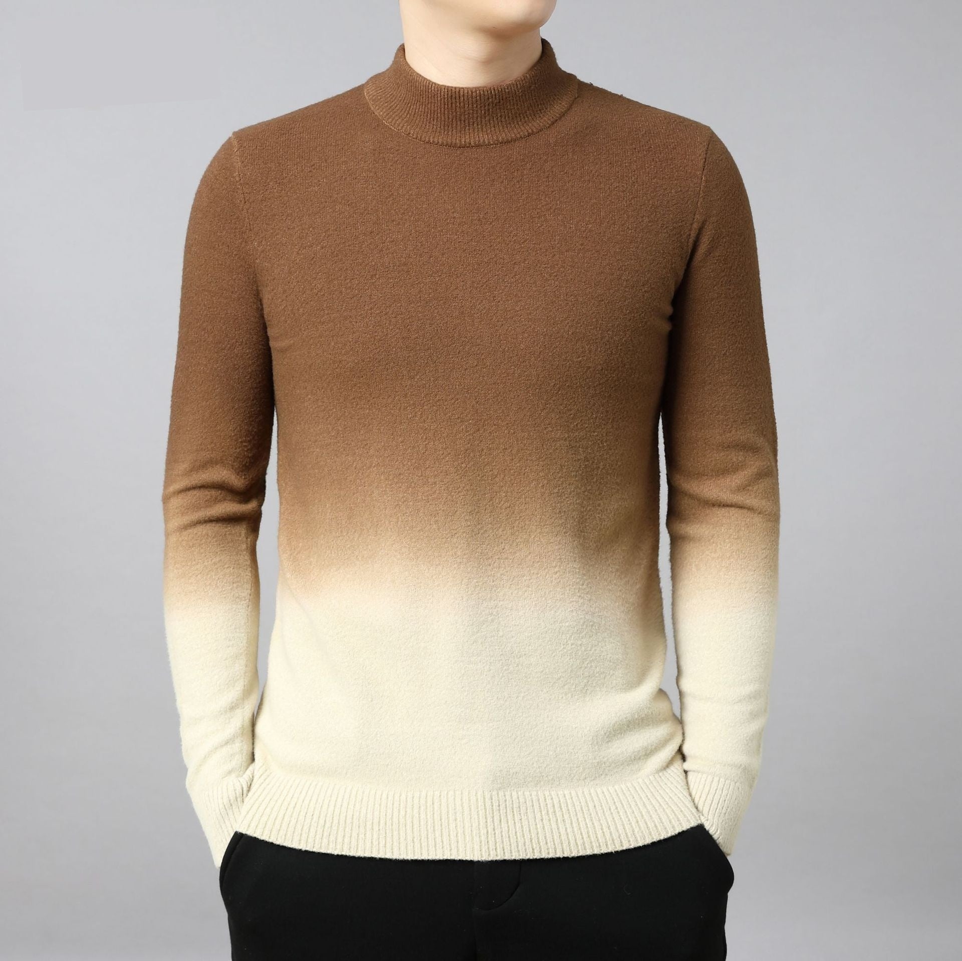 Men's Thermal Gradient Sweater – Slim Fit Winter Sweater