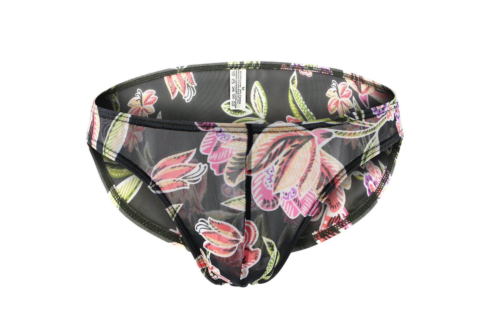 Herren Mesh Slips mit Print – Atmungsaktive Fashion Unterwäsche