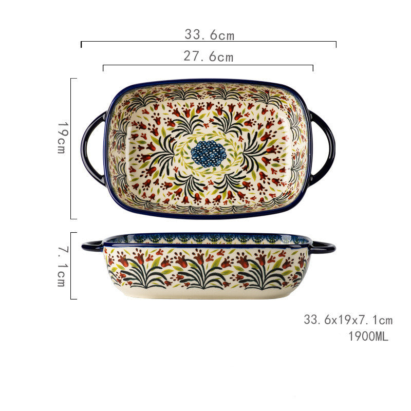 Rectangular Ceramic Plate Modern | Serving Plate Kitchen Design