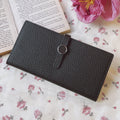 Genuine Leather Women's Wallets Luxury Long Hasp Litchi Pattern Coin Purses