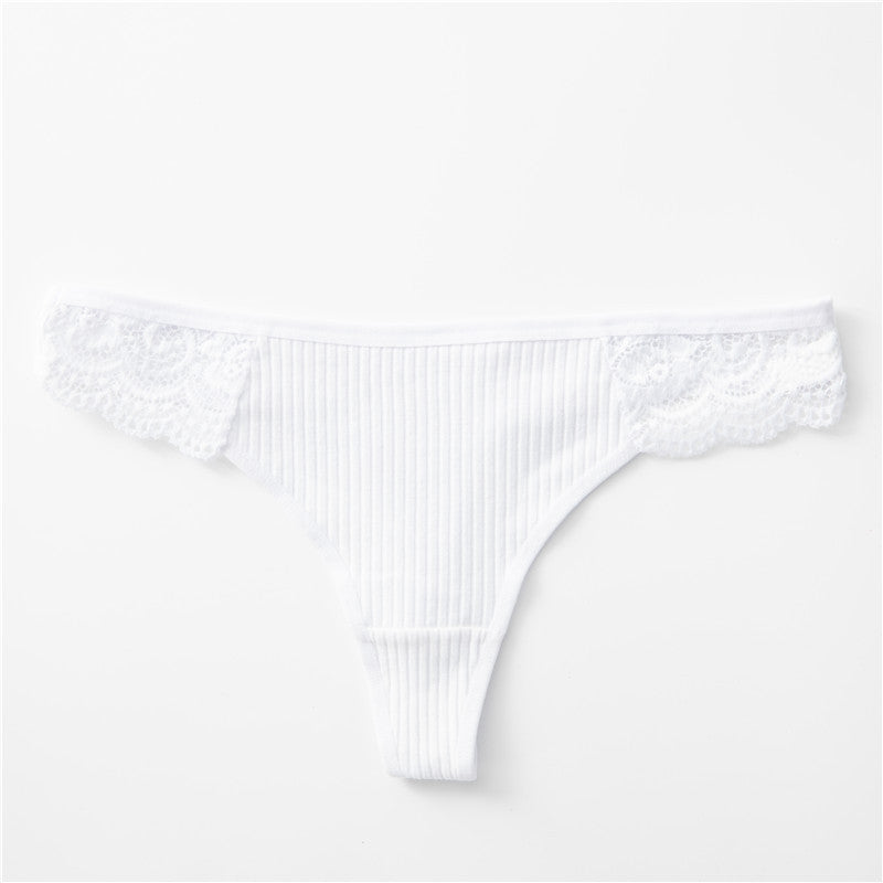 Women's Cotton Briefs Low Waist with Lace – Breathable & Comfortable