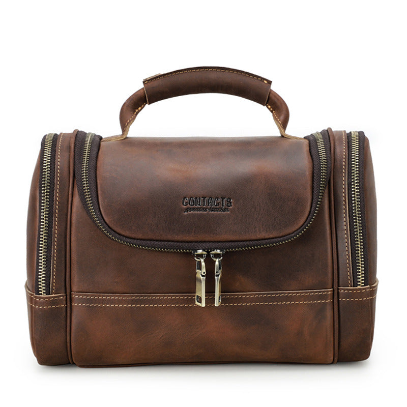 Vintage Men's Training Bag Made of Cowhide – Premium Travel Sports Bag