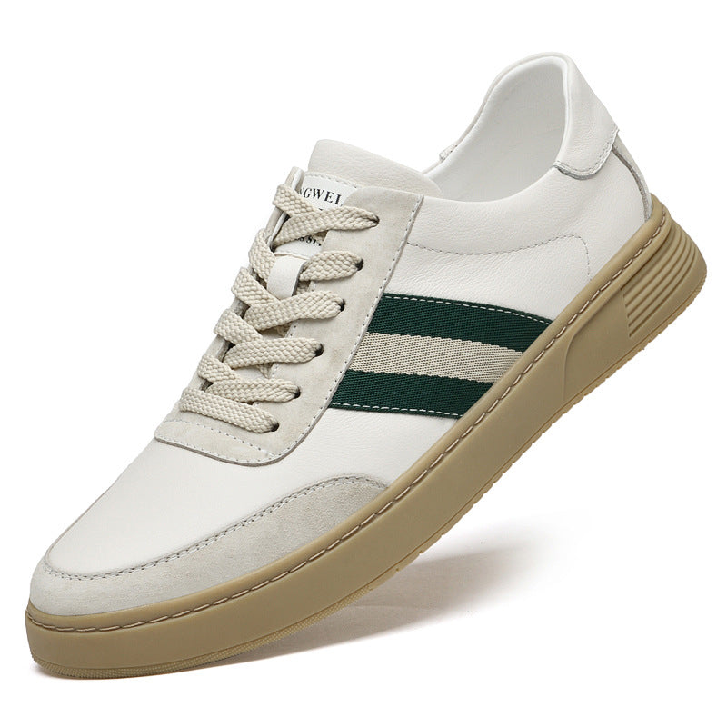 Men's Leather Lace-up Shoes Cowhide | Casual Comfort