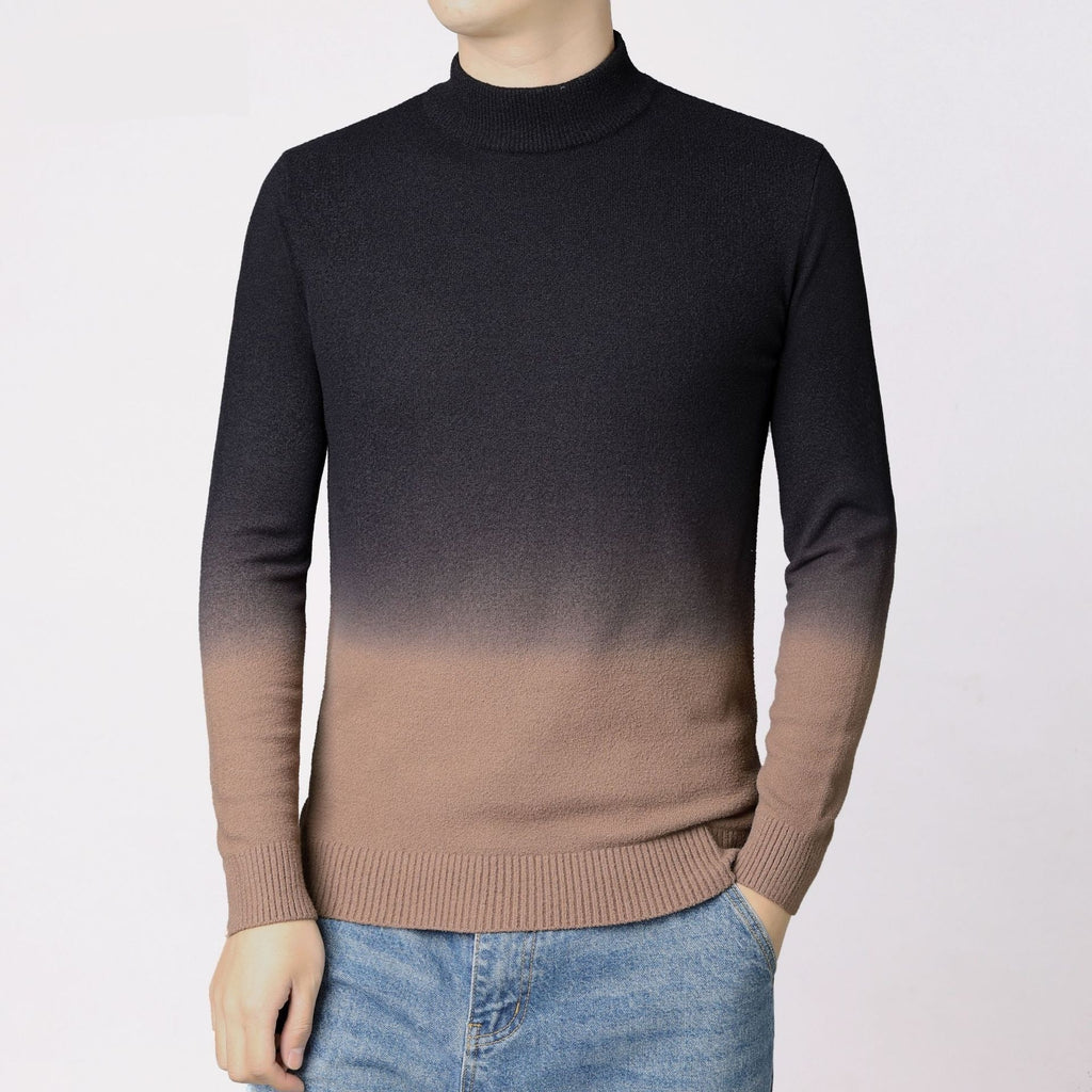 Men's Thermal Gradient Sweater – Slim Fit Winter Sweater