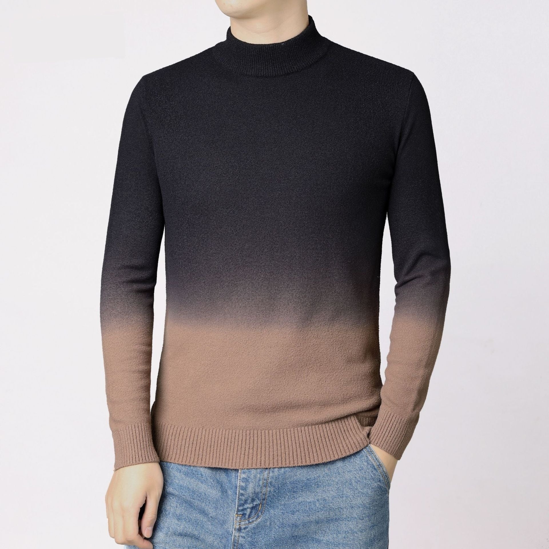 Men's Thermal Gradient Sweater – Slim Fit Winter Sweater