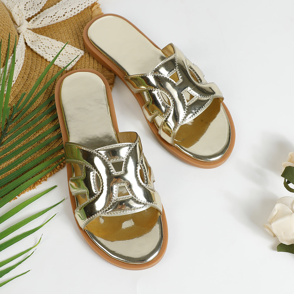 Women's Flat Strap Sandals – Fashionable Versatile Summer Shoes