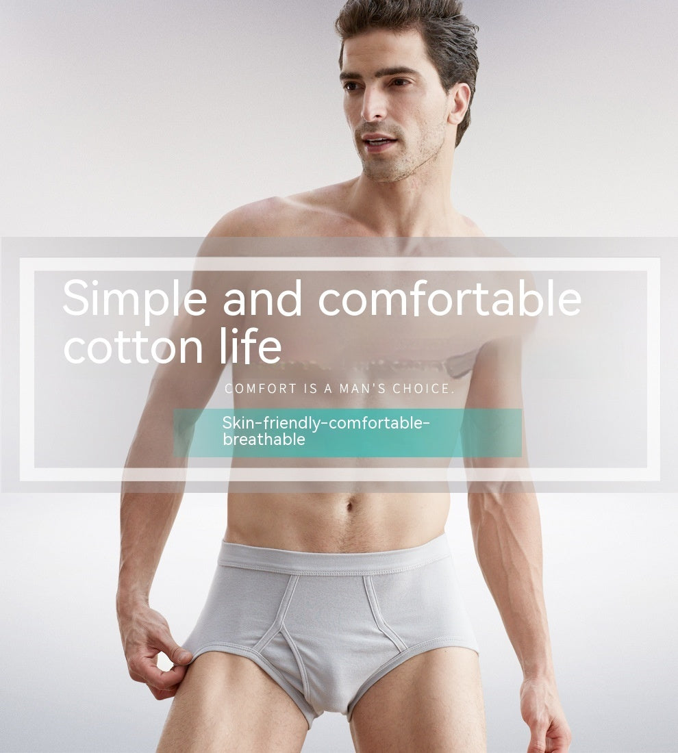 Men's Plus Size Cotton Briefs High Waist | Comfortable Breathable Comfort