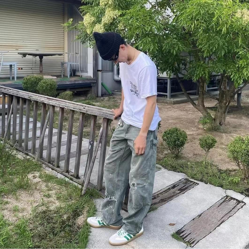 Men's Washed Canvas Overalls | Double Knee | Workwear Style
