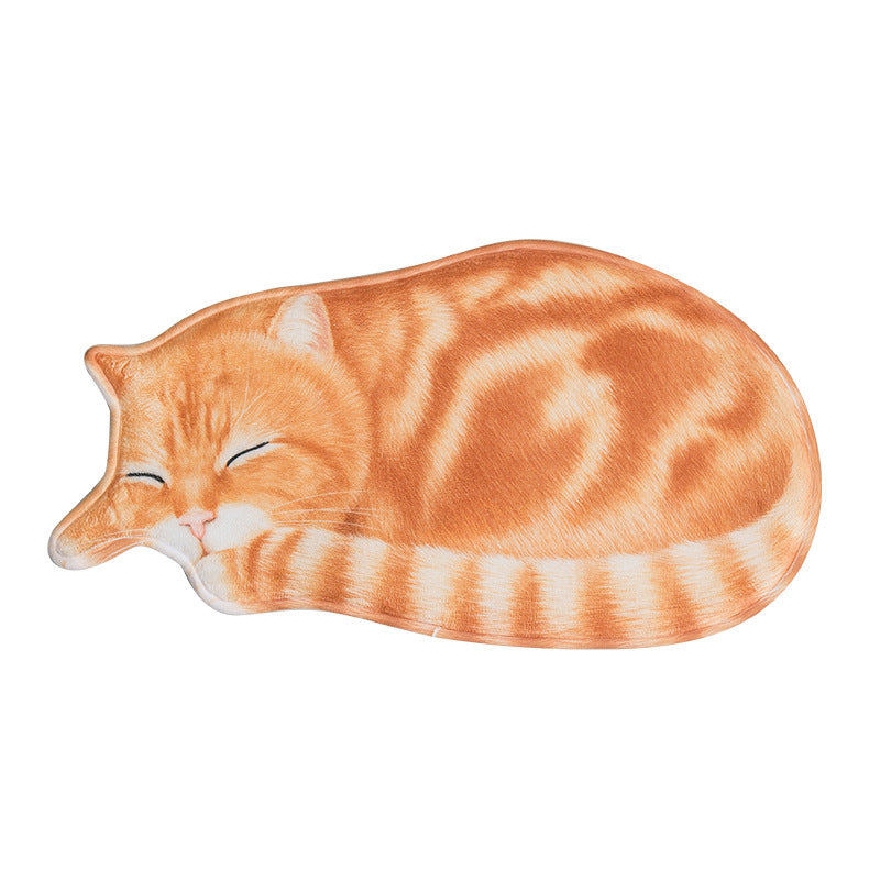 3D Katzen Badematte rutschfest saugstark | Niedlich Teppich
