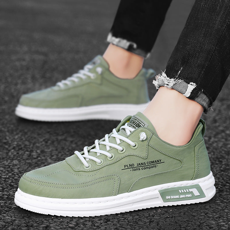 Herren Plateau Canvas Sneaker Schnürschuhe Trend Freizeit
