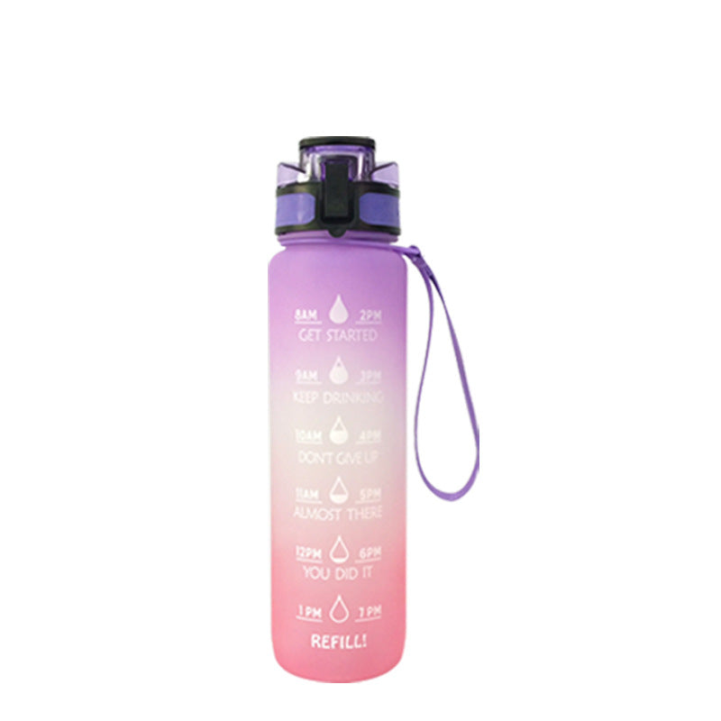 1000ml Transparente Trinkflasche Kawaii – BPA Frei Sportflasche
