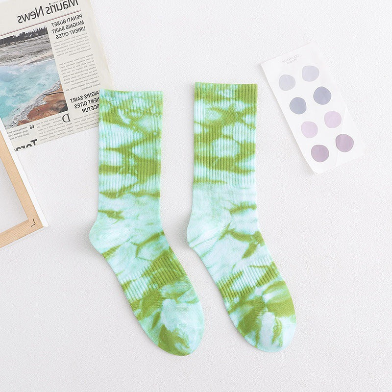 Unisex Tie Dye Trend Socken – Bunte Streetstyle Komfortsocken