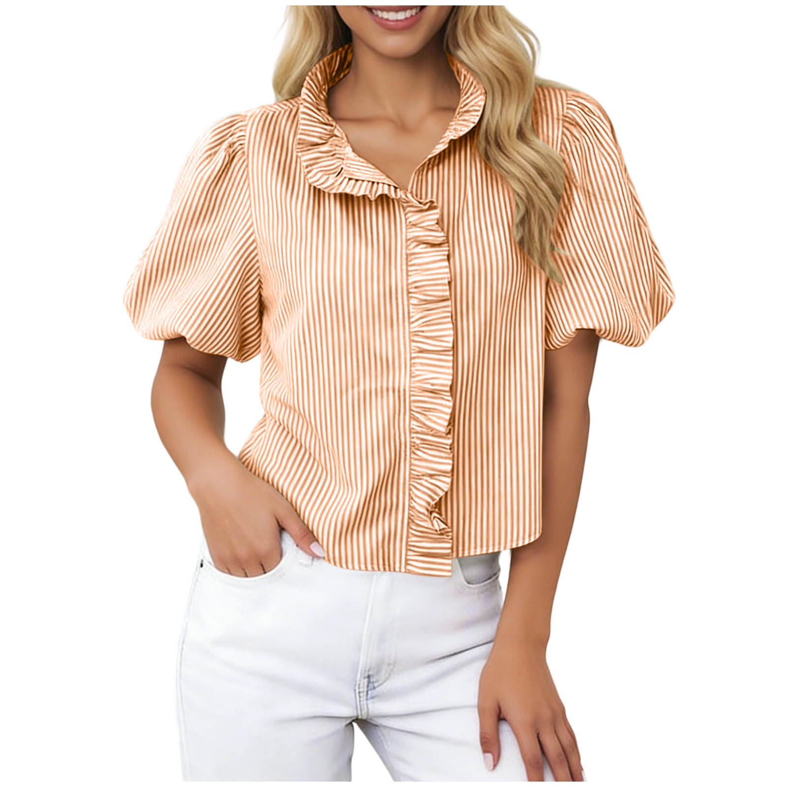 Premium Women's Striped Blouse – Yarn-Dyed, Loose Fit & Stylish