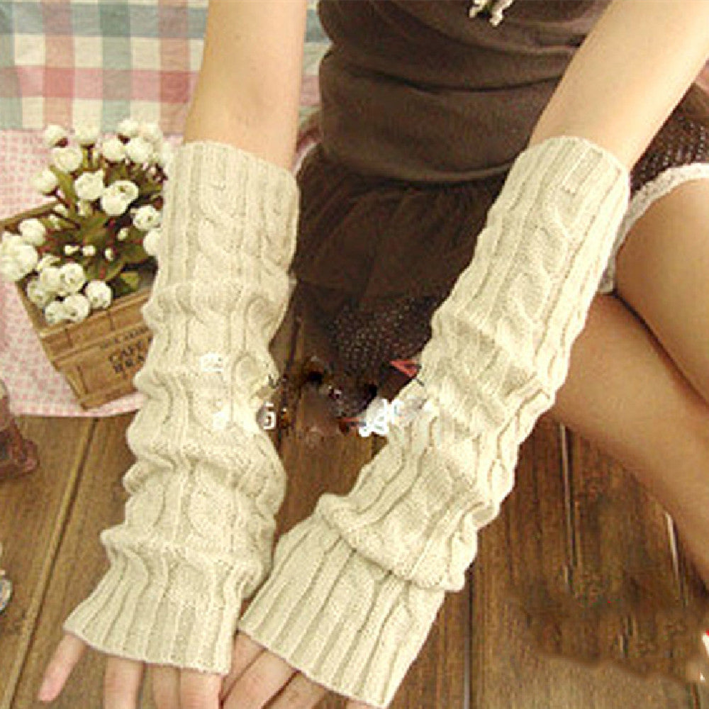 Damen Lange Fingerlose Handschuhe – Korean Style Armwärmer
