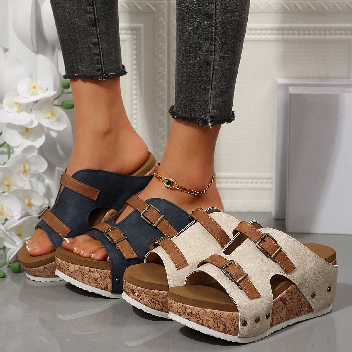 Women's Wedge Sandals Summer Comfortable Peep Toe | Beach Shoes