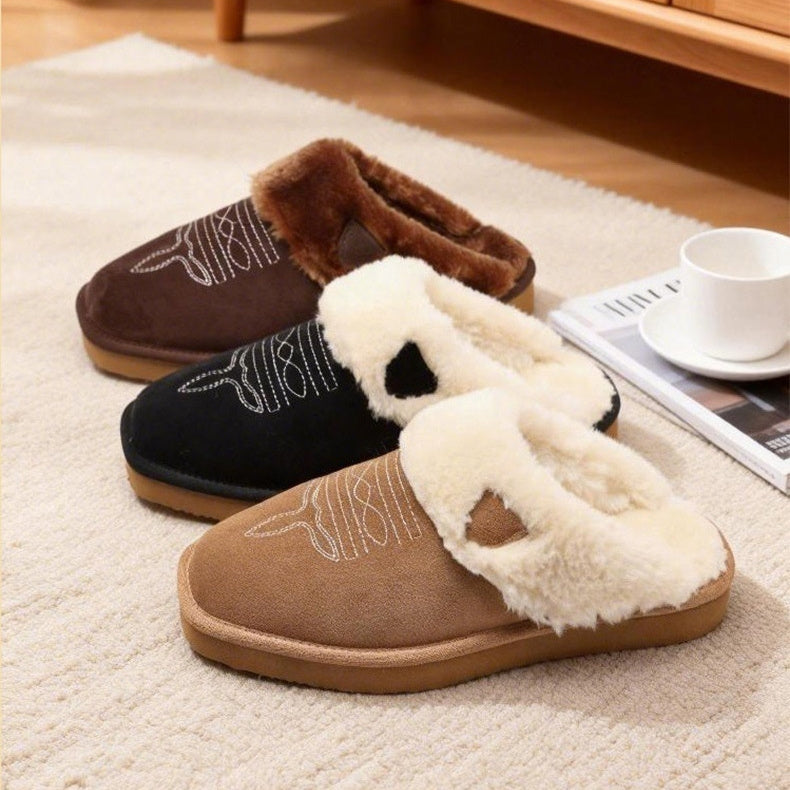 Women's Winter Slippers Warm – Cotton Faux Fur Comfort Slippers