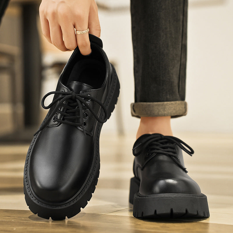 Waterproof Men's Leather Shoes Black | Business Elegant