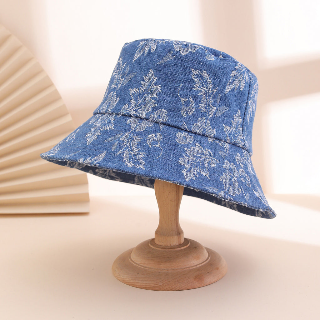 Women's Baseball Cap Jacquard Blue – Korean Style Sun Protection Cap