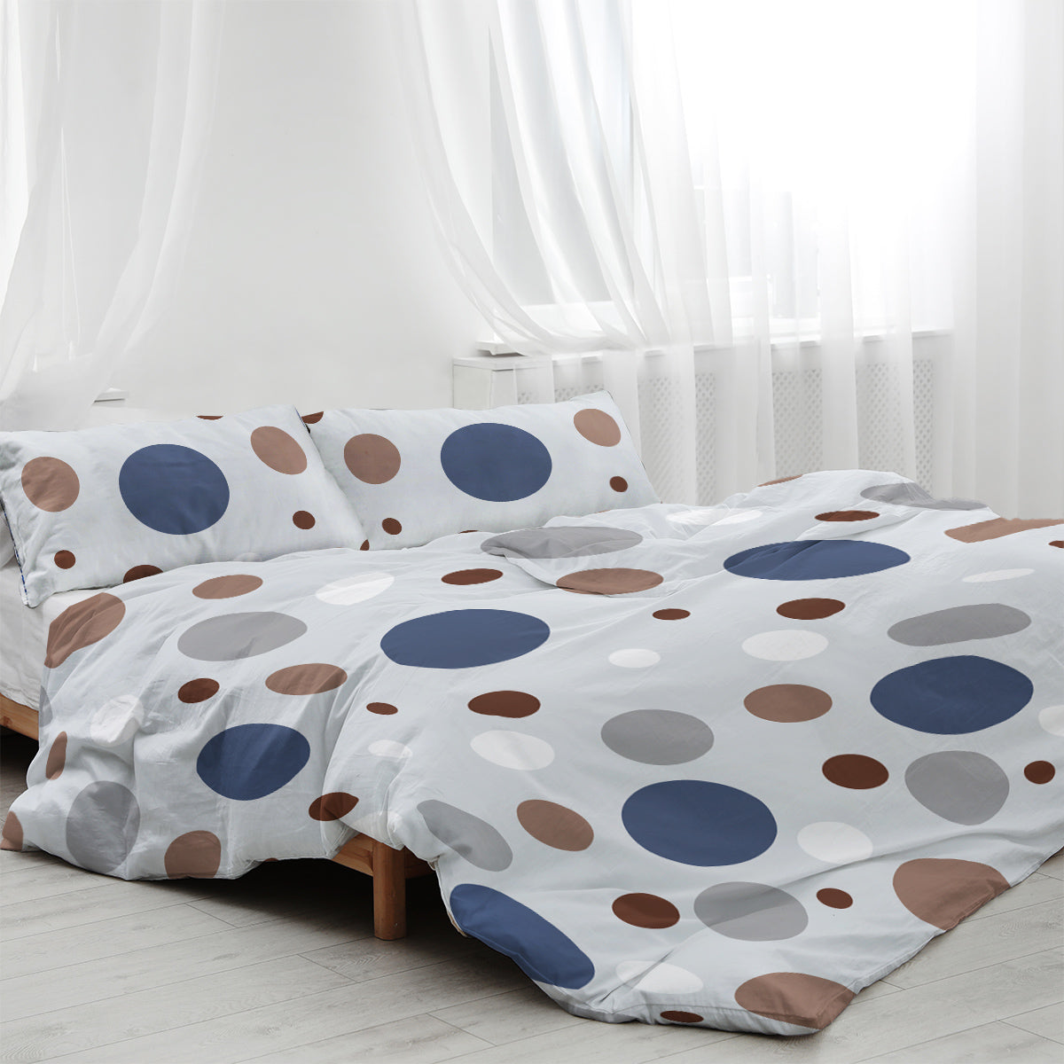 3-piece polka dot bedding | modern soft stylish