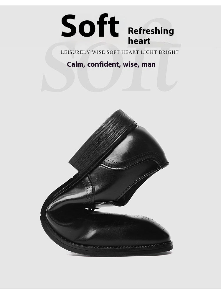 Men's Brogue Leather Shoes Pointed | British Elegant Business