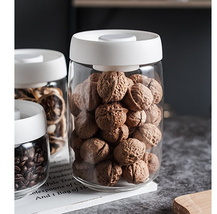Vacuum Glass Storage Jar | Airtight Canister | Coffee Tea Storage