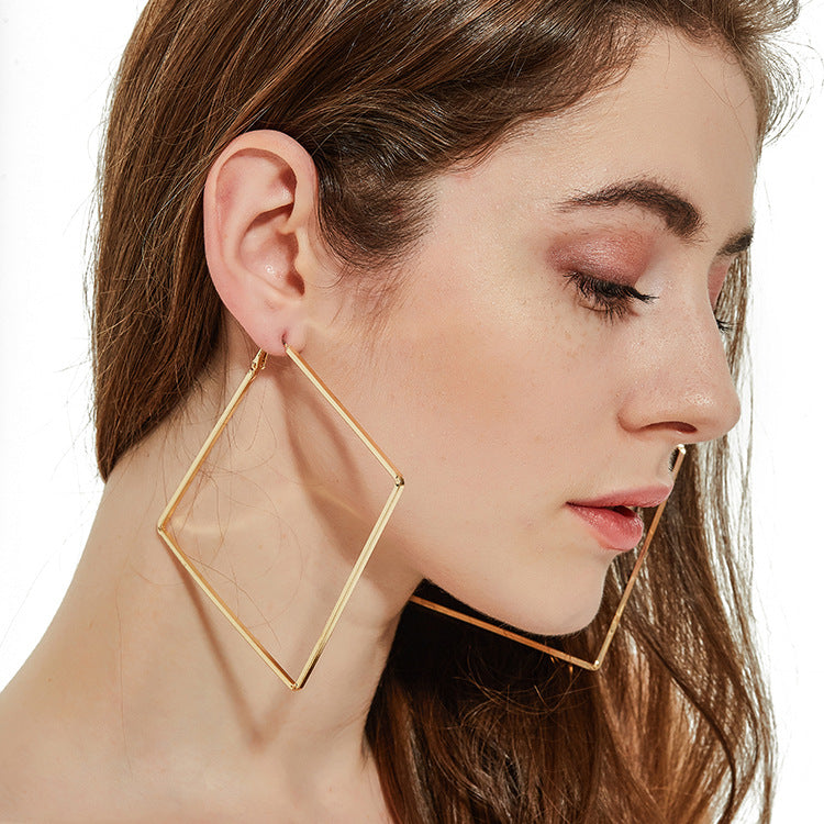 Geometrische Diamant-Look Ohrringe – Elegante Funkelnde Statement Ohrhänger