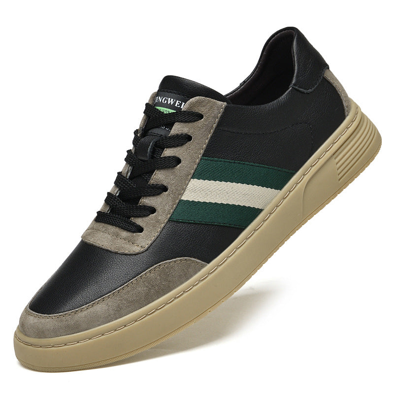 Men's Leather Lace-up Shoes Cowhide | Casual Comfort