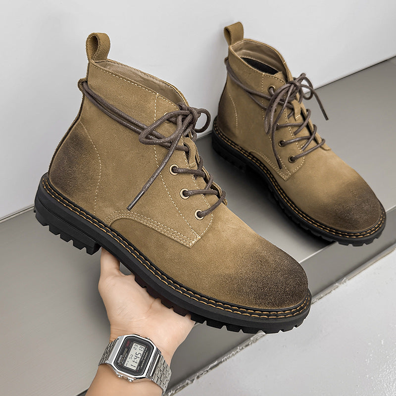 Men's Ankle Boots in Matte Leather – Robust Outdoor Casual Boots