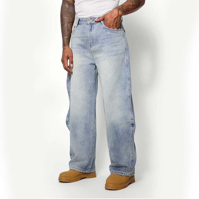 Men's Vintage Jeans Used Look – Casual Distressed Denim Trousers