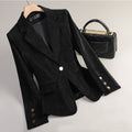 Damen Samt Blazer Slim Fit – Eleganter Gold Velvet Business Look
