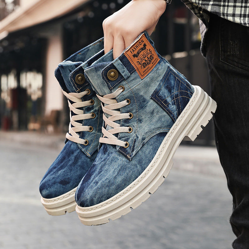Men's High Top Boots in British Style – Elegant Leather Ankle Boots